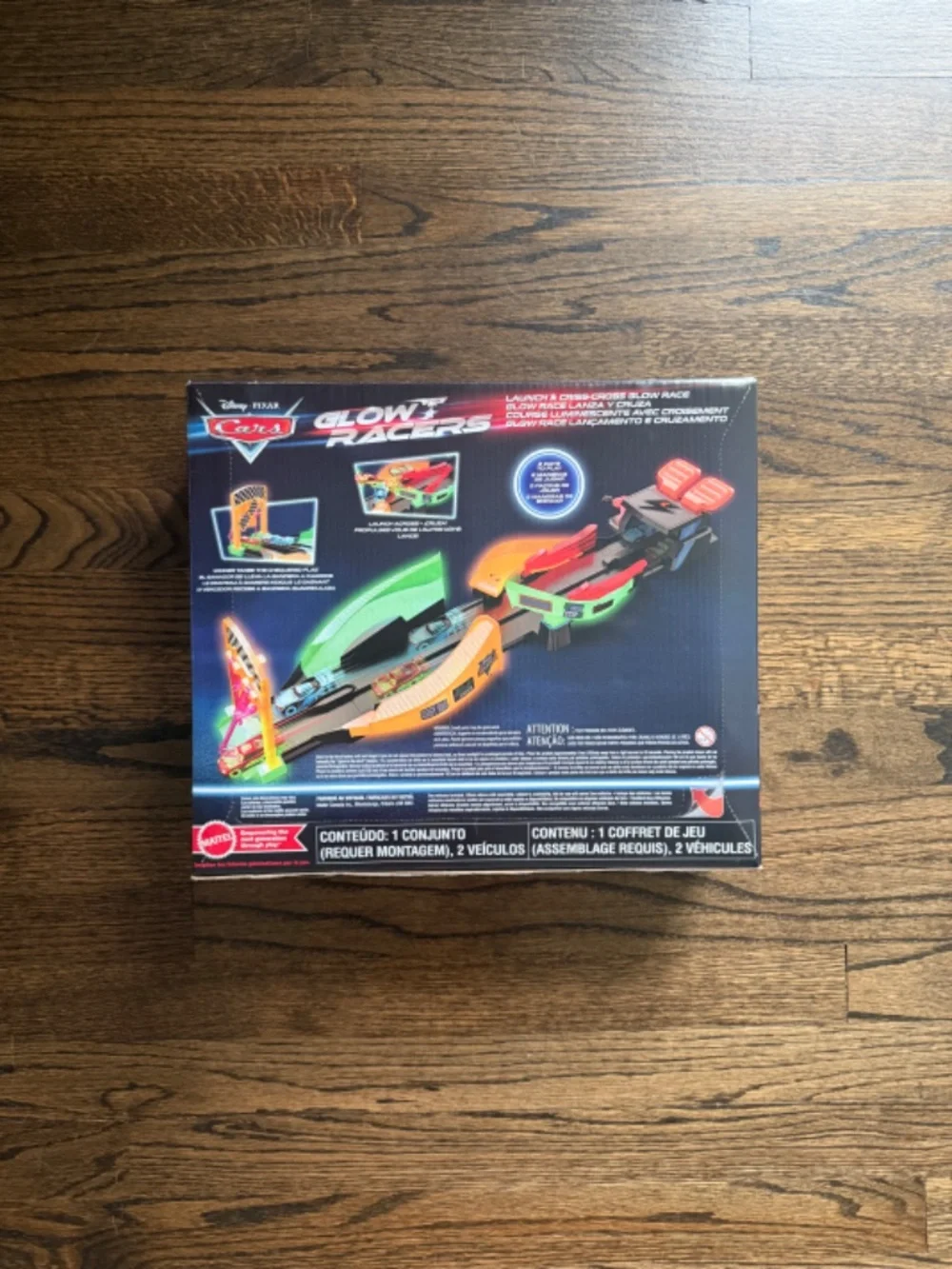 Disney Pixar Cars Glow Racers Launch & Criss-Cross Glow Racers Playset | NIB